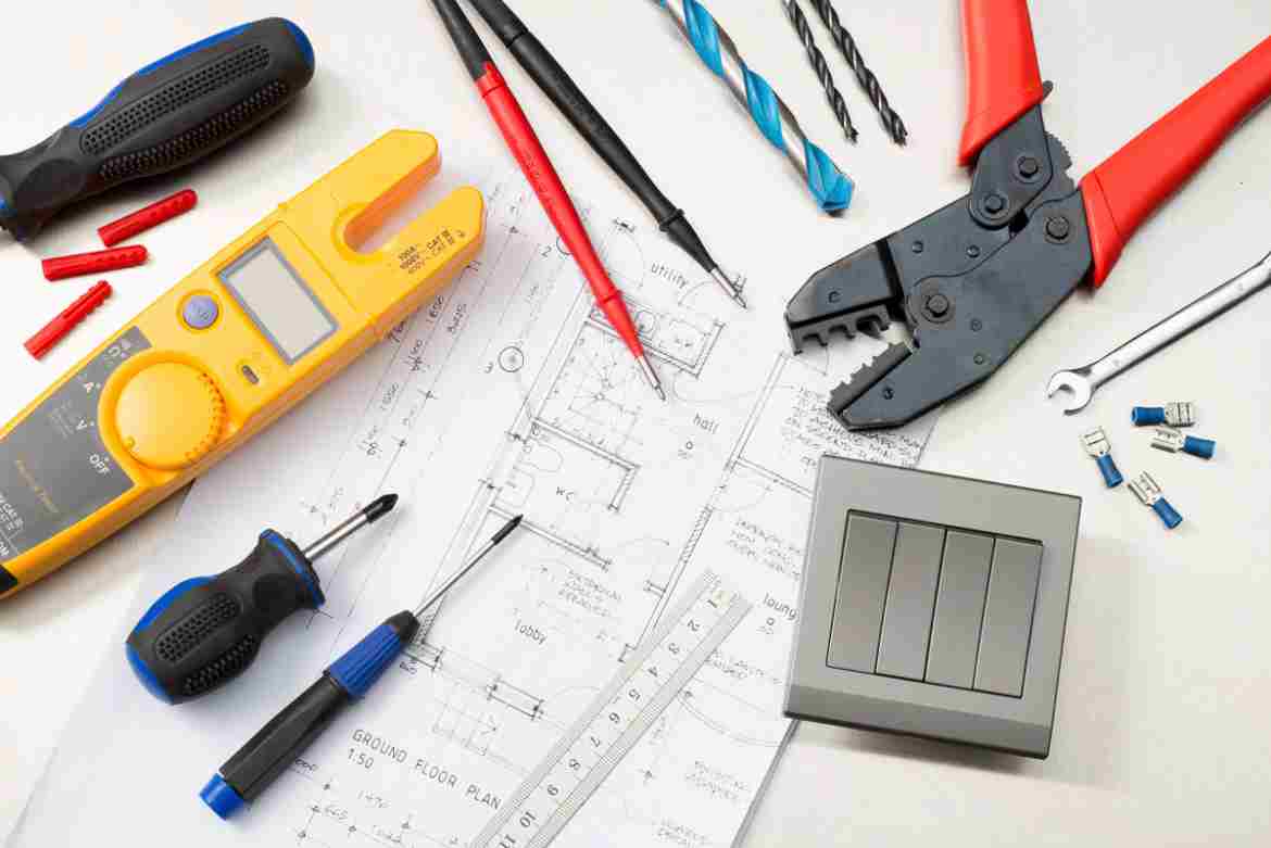 Modern electrical fixtures installation by professional electricians
