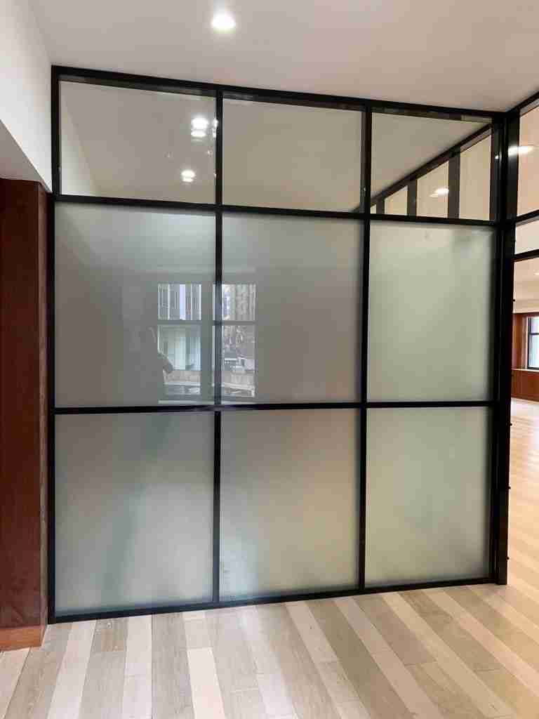 Office renovation and glass partition